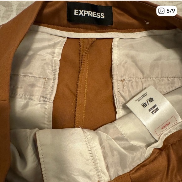 Express Women’s Tan High Rise Pants - Picture 5 of 9